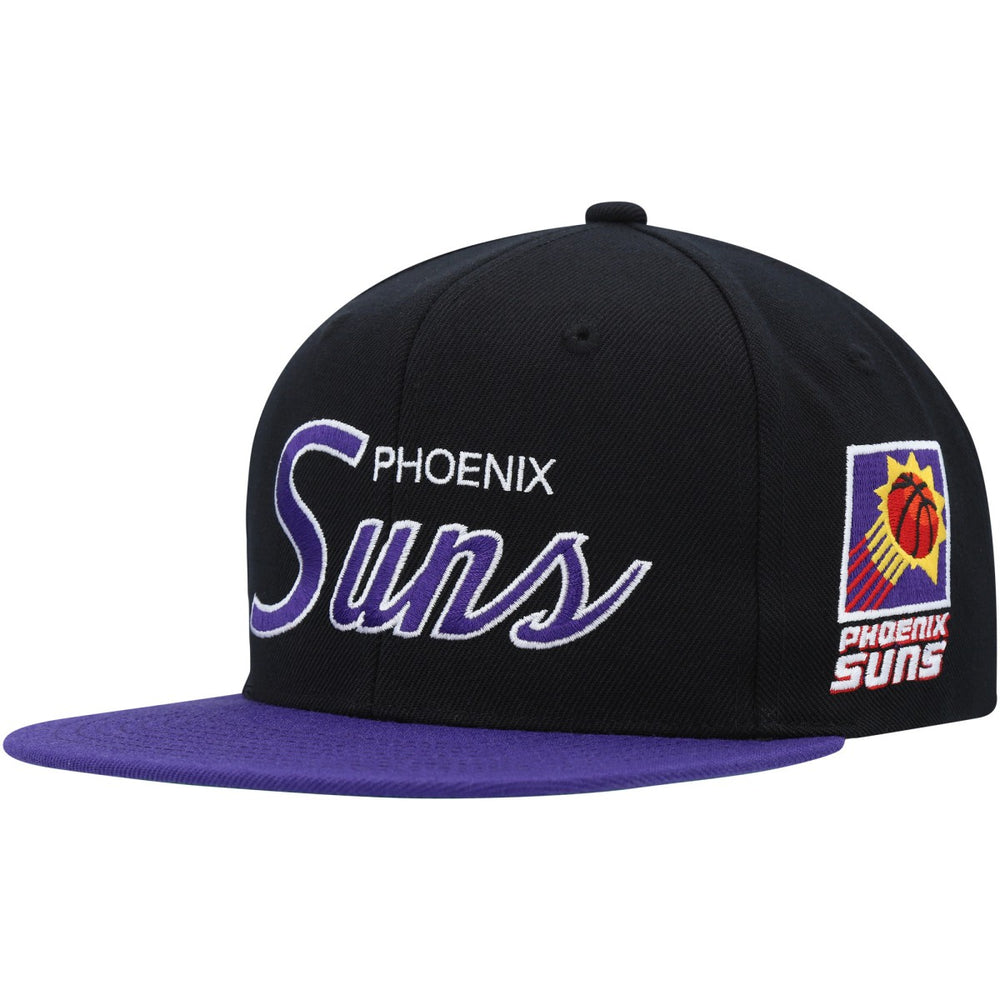 Phoenix Suns Hardwood Classics MVP Team Script 2.0 Snapback Hat Black - Mitchell & Ness