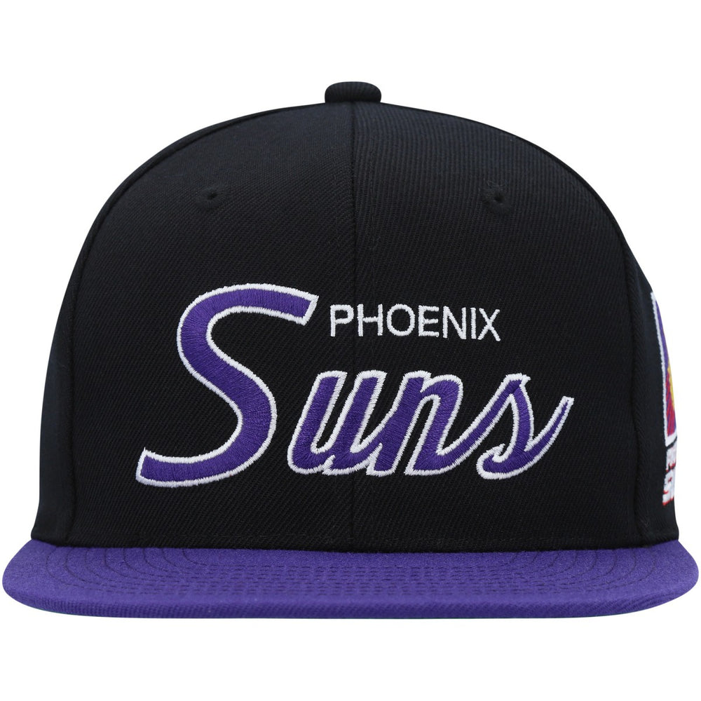 Phoenix Suns Hardwood Classics MVP Team Script 2.0 Snapback Hat Black - Mitchell & Ness