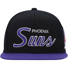 Phoenix Suns Hardwood Classics MVP Team Script 2.0 Snapback Hat Black - Mitchell & Ness