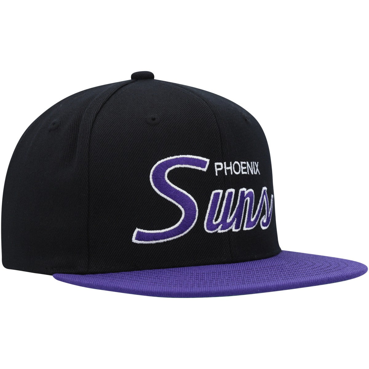 Phoenix Suns Hardwood Classics MVP Team Script 2.0 Snapback Hat Black - Mitchell & Ness