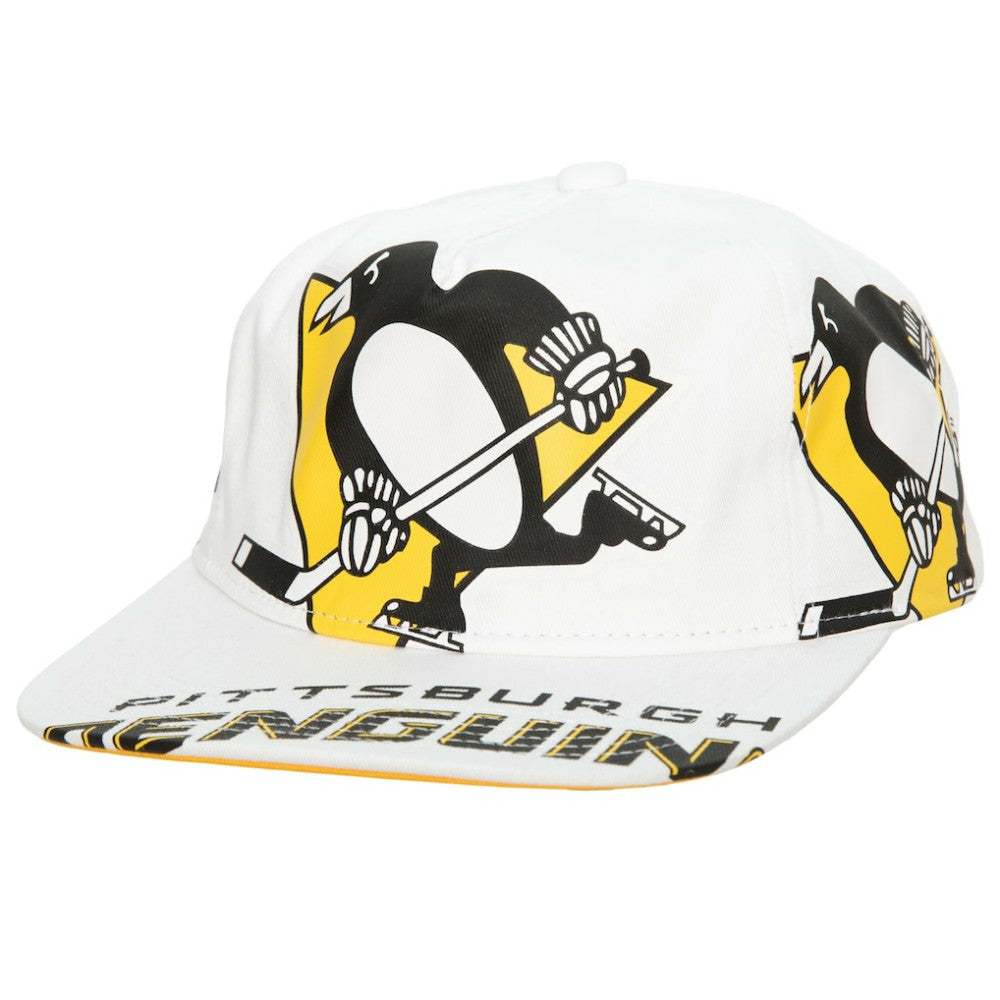 Pittsburgh Penguins Mitchell & Ness In Your Face Deadstock Snapback Hat - White | US 200054818
