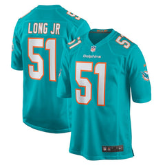 David Long Jr. Miami Dolphins Game Jersey - Aqua Jerseys