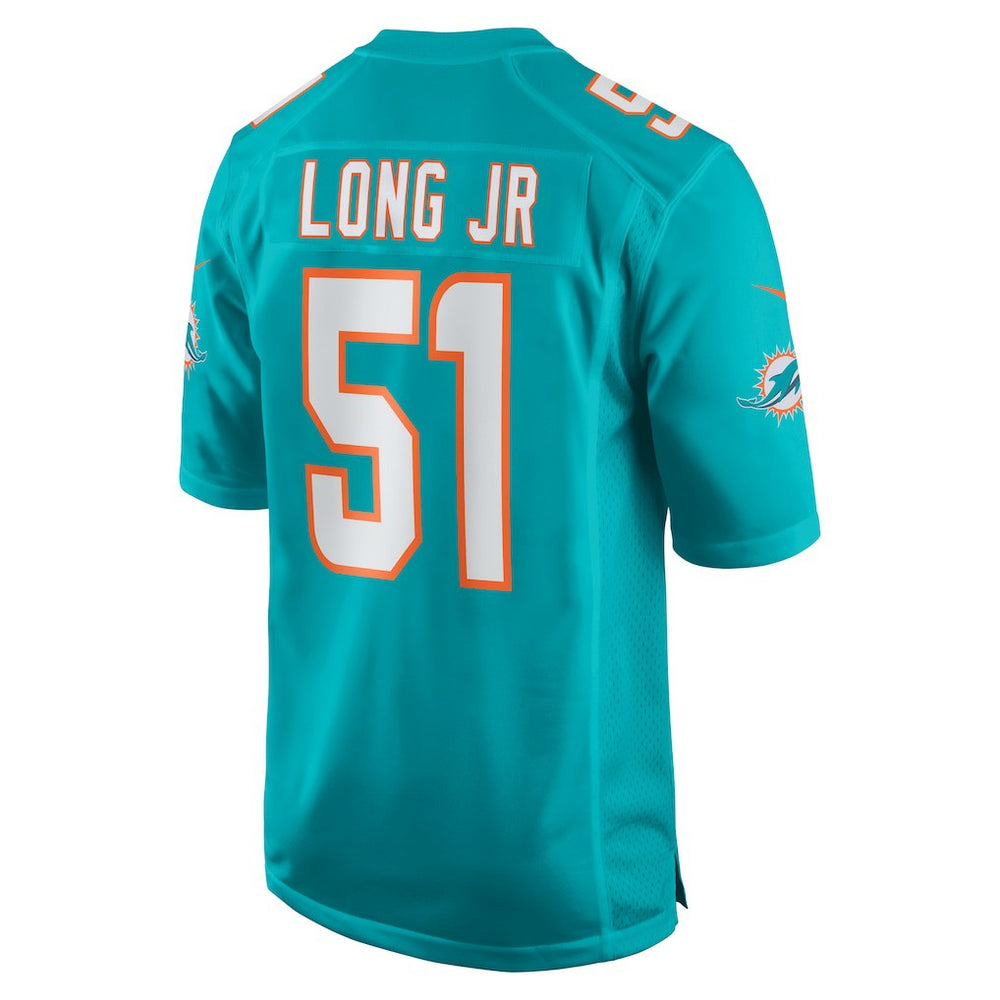 David Long Jr. Miami Dolphins Game Jersey - Aqua Jerseys