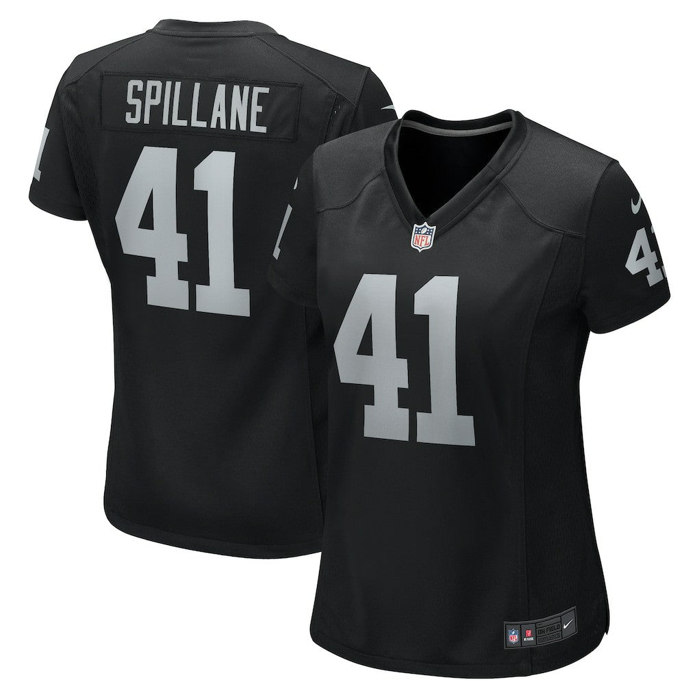 Robert Spillane Las Vegas Raiders Women's Game Player Jersey - Black Jerseys