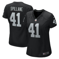 Robert Spillane Las Vegas Raiders Women's Game Player Jersey - Black Jerseys