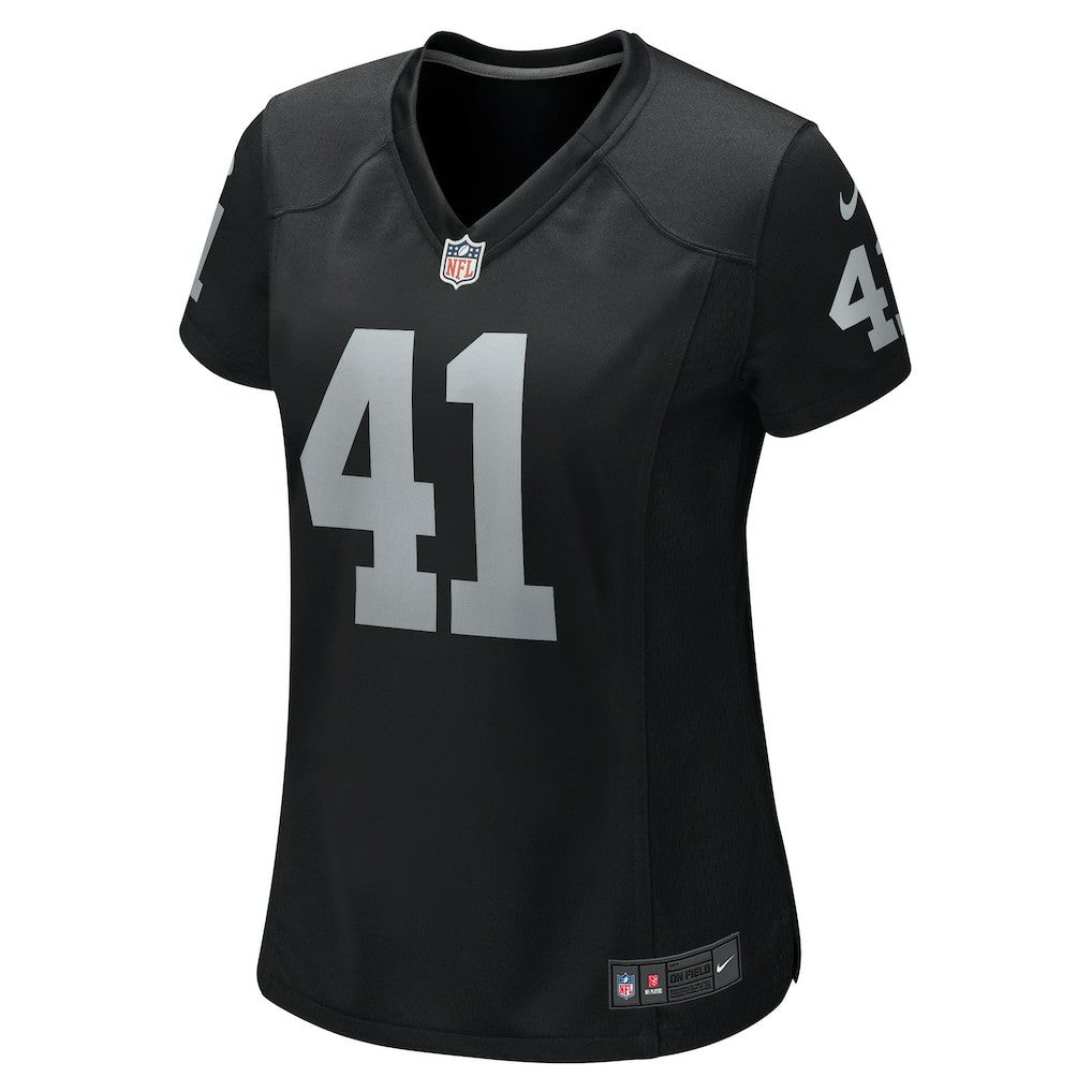 Robert Spillane Las Vegas Raiders Women's Game Player Jersey - Black Jerseys