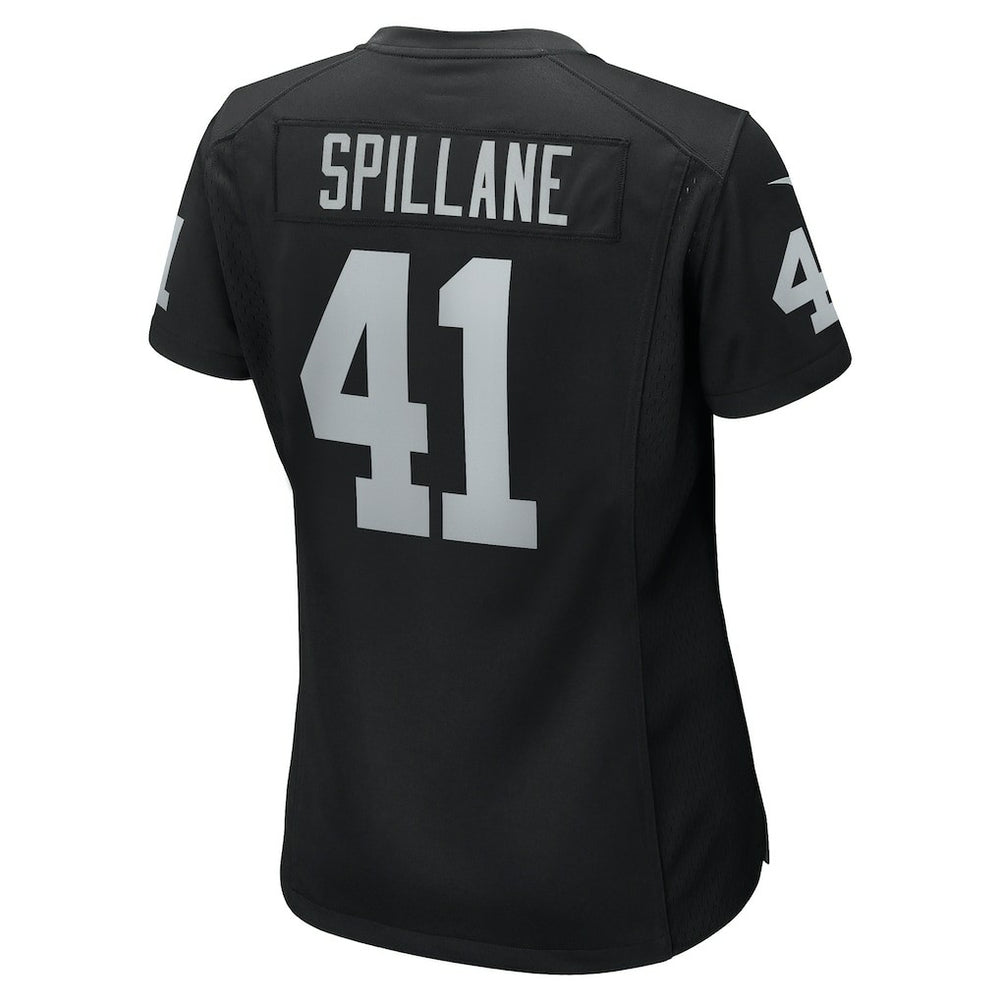 Robert Spillane Las Vegas Raiders Women's Game Player Jersey - Black Jerseys