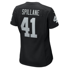 Robert Spillane Las Vegas Raiders Women's Game Player Jersey - Black Jerseys