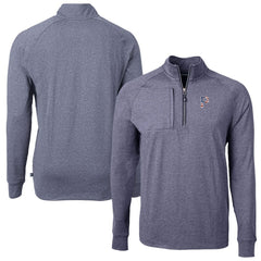 Pittsburgh Pirates Cutter & Buck Americana Logo Adapt Eco Knit Stretch Recycled Quarter-Zip Pullover Top - Heather Navy Pullover