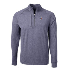 Pittsburgh Pirates Cutter & Buck Americana Logo Adapt Eco Knit Stretch Recycled Quarter-Zip Pullover Top - Heather Navy Pullover