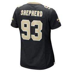 Nathan Shepherd New Orleans Saints Women's Game Jersey - Black Jerseys