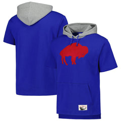 Buffalo Bills Postgame Short Sleeve Hoodie - Royal Hoodies