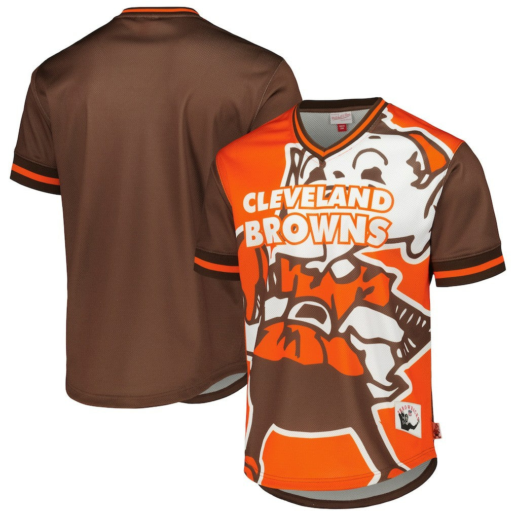 Cleveland Browns Jumbotron 3.0 Mesh V-Neck T-Shirt - Orange T-shirts
