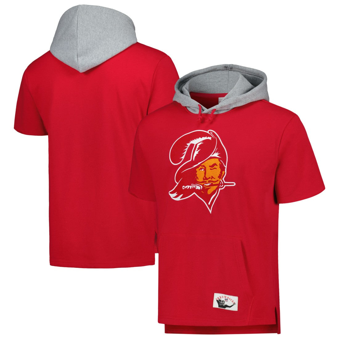 Tampa Bay Buccaneers Postgame Short Sleeve Hoodie - Red Hoodies