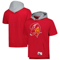 Tampa Bay Buccaneers Postgame Short Sleeve Hoodie - Red Hoodies