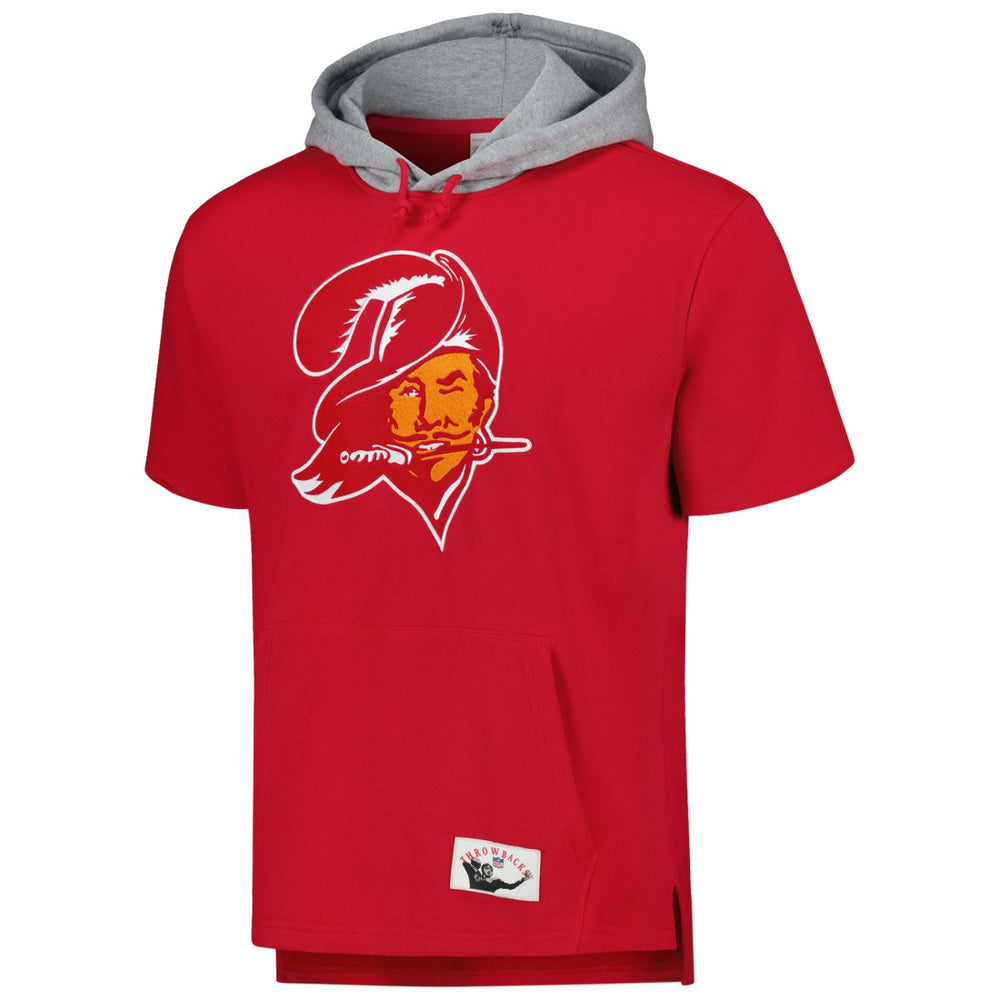 Tampa Bay Buccaneers Postgame Short Sleeve Hoodie - Red Hoodies