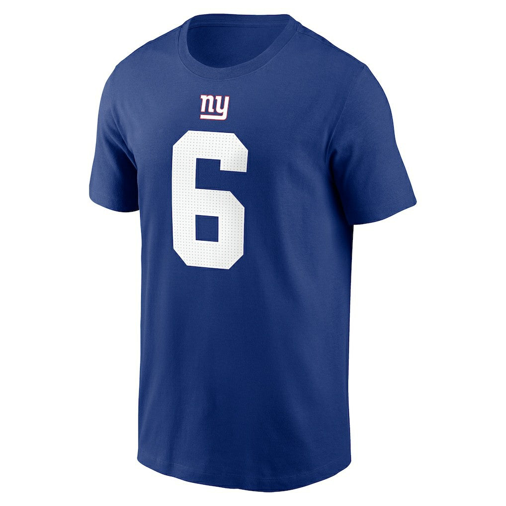Jaxson Dart New York Giants Name & Number T-Shirt - Royal T-shirts