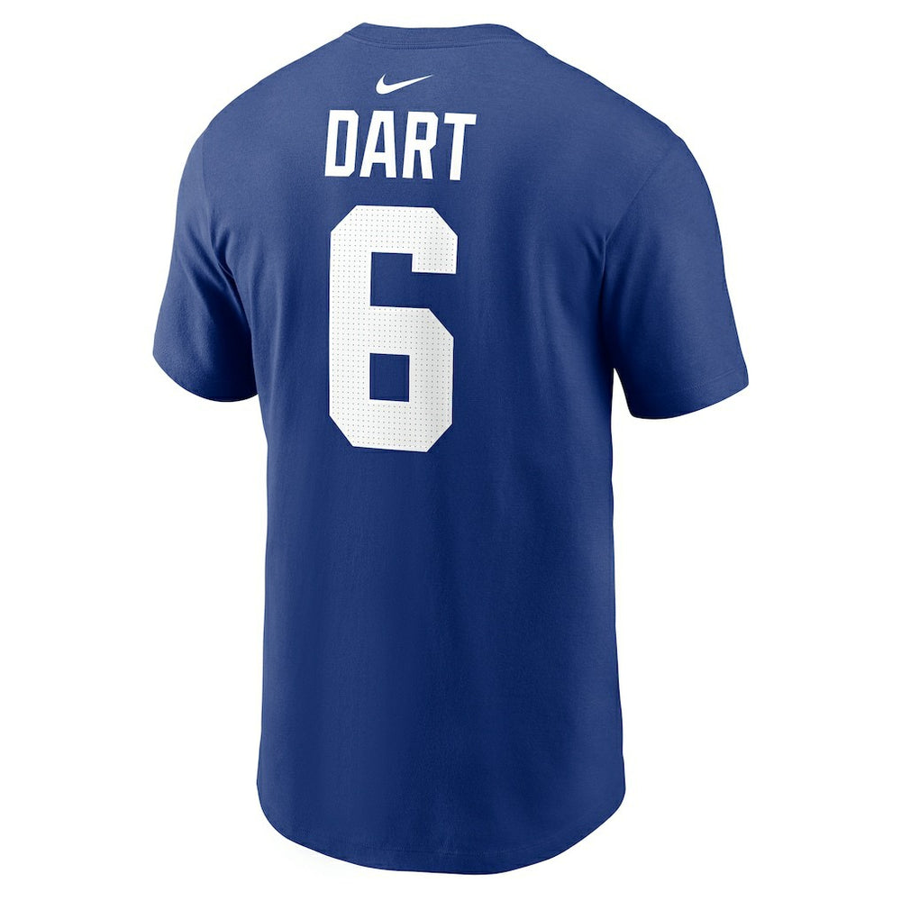 Jaxson Dart New York Giants Name & Number T-Shirt - Royal T-shirts