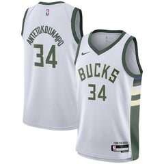 Giannis Antetokounmpo Milwaukee Bucks Youth Swingman Jersey Association Edition White - Nike