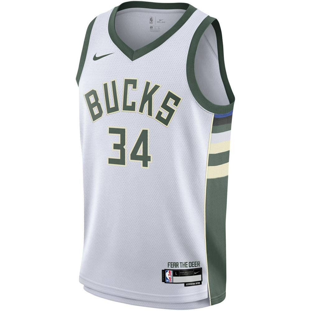 Giannis Antetokounmpo Milwaukee Bucks Youth Swingman Jersey Association Edition White - Nike