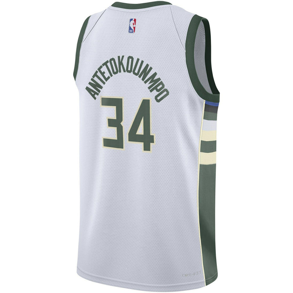 Giannis Antetokounmpo Milwaukee Bucks Youth Swingman Jersey Association Edition White - Nike