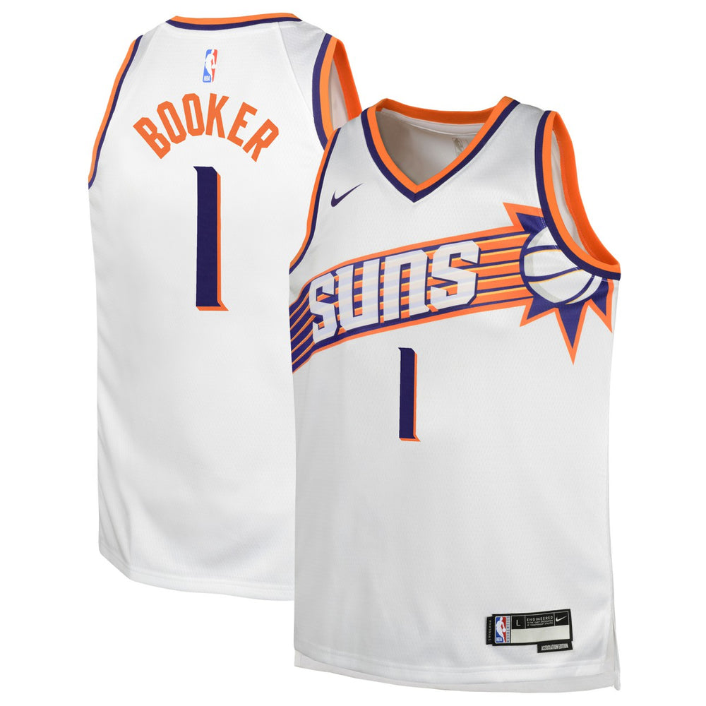 Devin Booker Phoenix Suns Youth Swingman Jersey Association Edition White - Nike