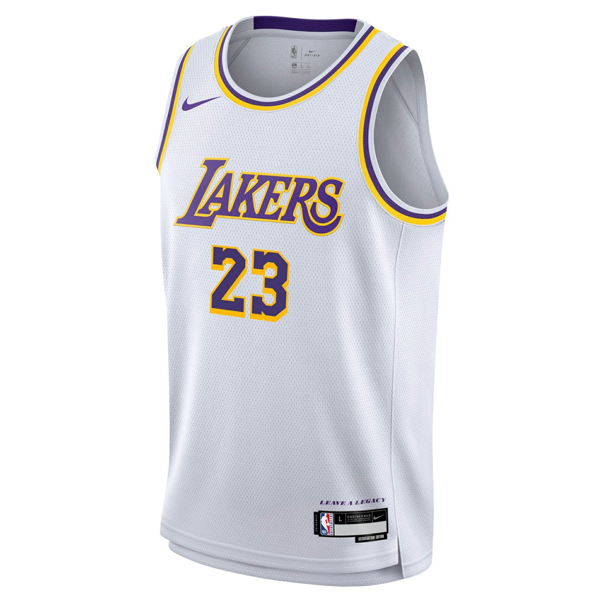 LeBron James Los Angeles Lakers Youth Swingman Jersey Association Edition White - Nike