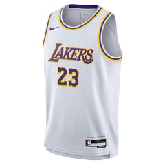 LeBron James Los Angeles Lakers Youth Swingman Jersey Association Edition White - Nike