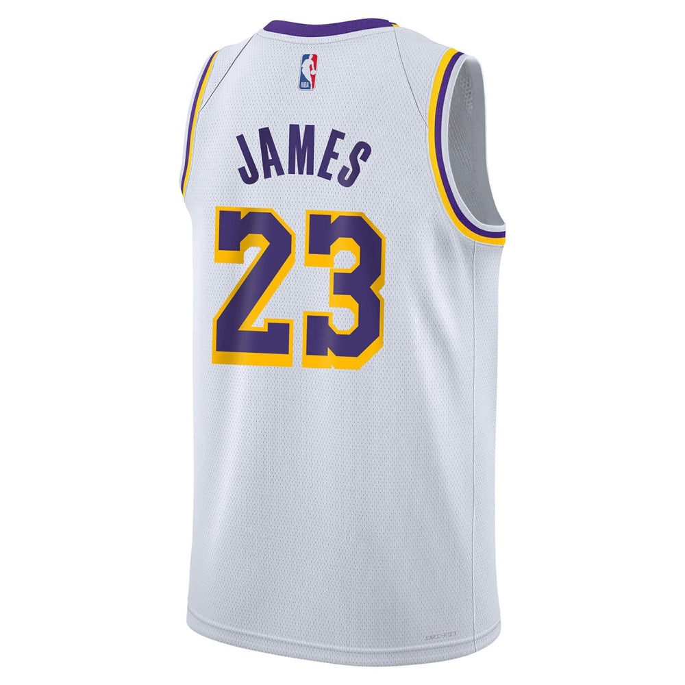 LeBron James Los Angeles Lakers Youth Swingman Jersey Association Edition White - Nike