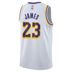 LeBron James Los Angeles Lakers Youth Swingman Jersey Association Edition White - Nike