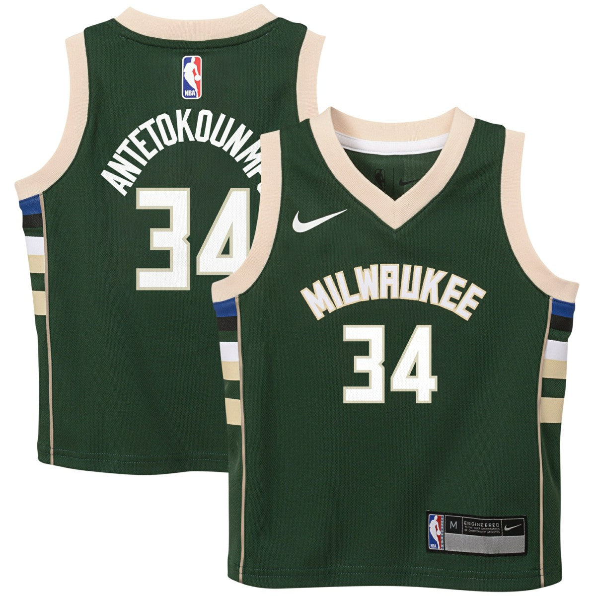 Giannis Antetokounmpo Milwaukee Bucks Preschool Swingman Player Jersey Icon Edition Hunter Green - Nike