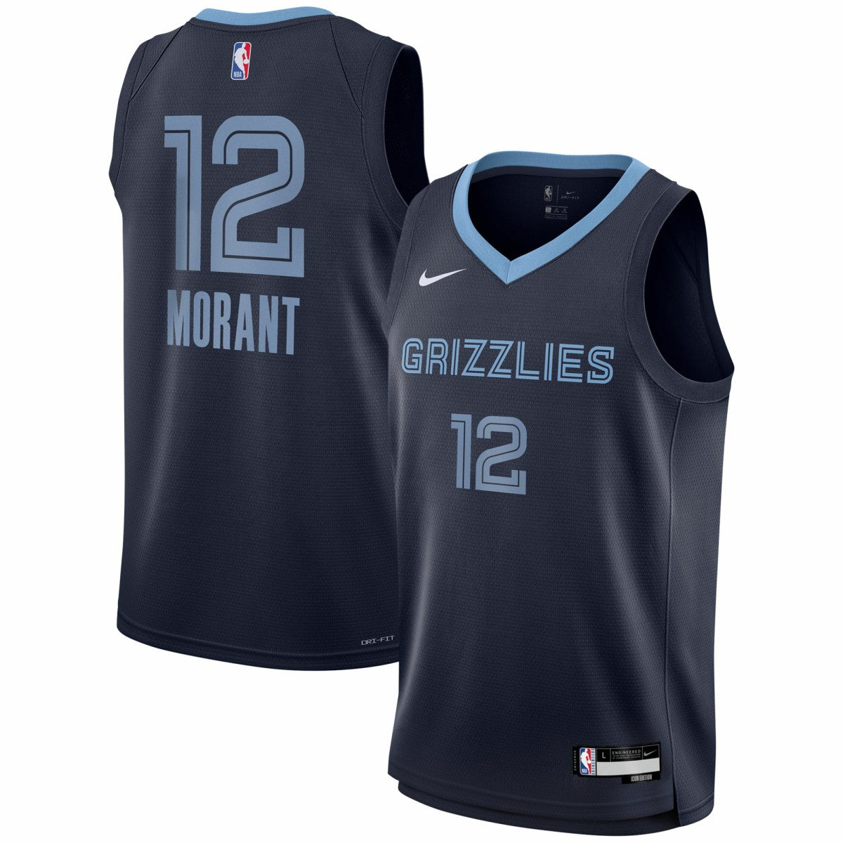 Ja Morant Memphis Grizzlies Youth Swingman Jersey Icon Edition Navy - Nike