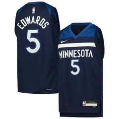 Anthony Edwards Minnesota Timberwolves Youth Swingman Jersey Icon Edition Navy - Nike