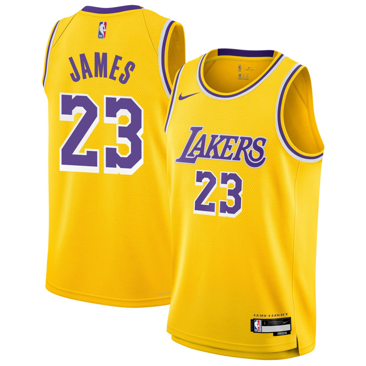 LeBron James Los Angeles Lakers Youth Swingman Jersey Icon Edition Gold - Nike