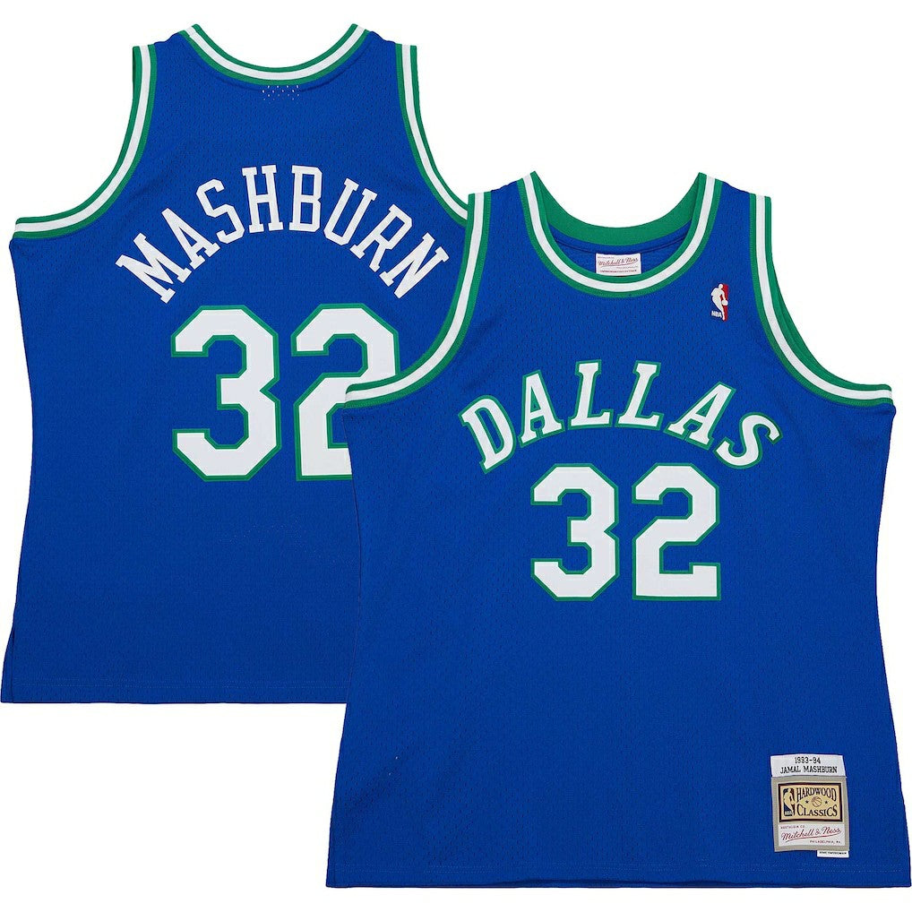 Jamal Mashburn Dallas Mavericks 1993/94 Hardwood Classics Swingman Jersey Blue - Mitchell & Ness