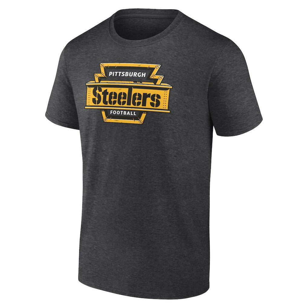 Pittsburgh Steelers Hometown Collection Hot Route T-Shirt - Charcoal T-shirts