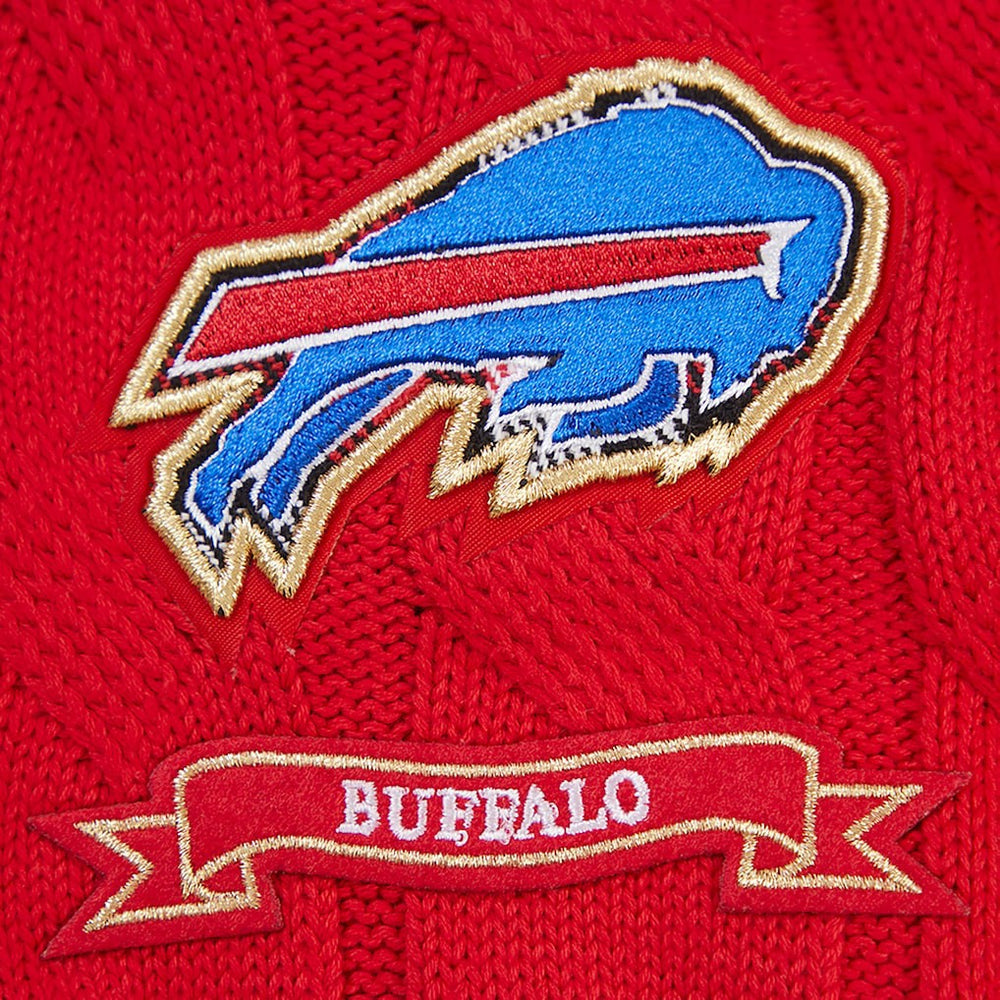 Buffalo Bills Pro Standard Women's Prep V-Neck Pullover Sweater - Red Pullover