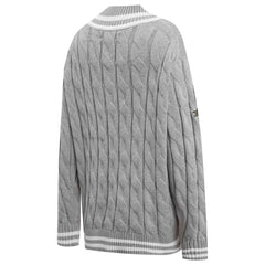 Green Bay Packers Pro Standard Women's Prep V-Neck Pullover Sweater - Heather Gray Pullover