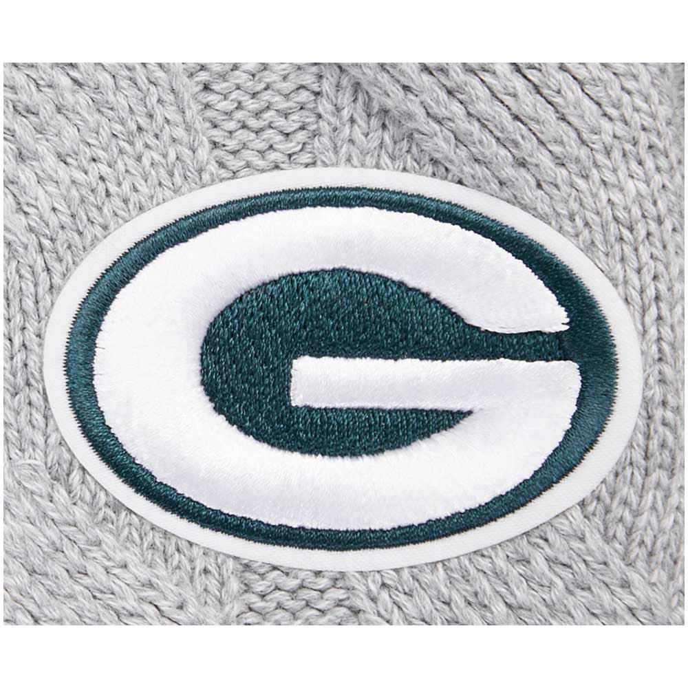 Green Bay Packers Pro Standard Women's Prep V-Neck Pullover Sweater - Heather Gray Pullover