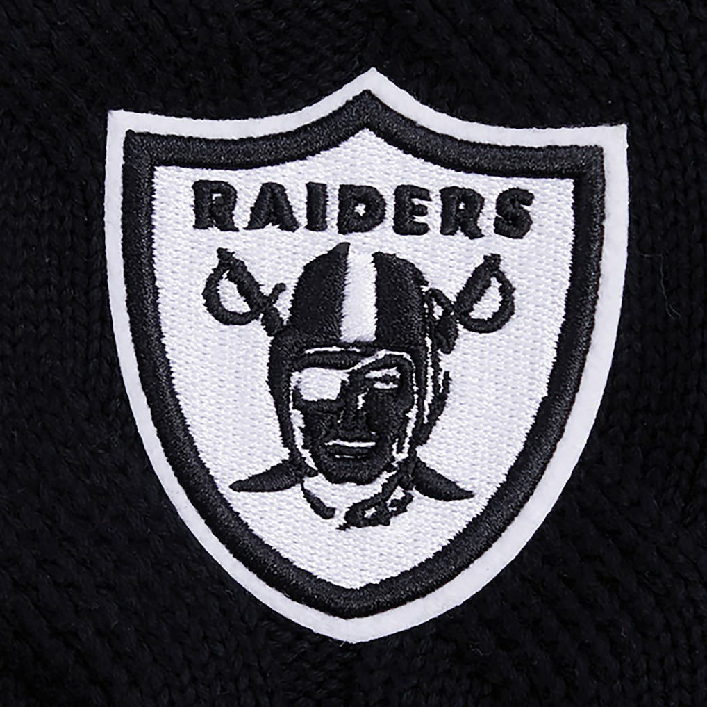 Las Vegas Raiders Pro Standard Women's Prep V-Neck Pullover Sweater - Black Pullover