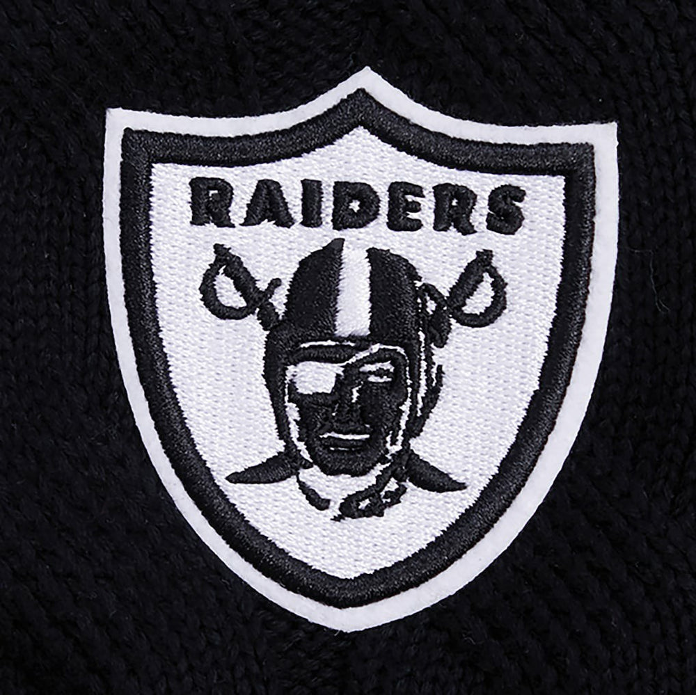 Las Vegas Raiders Pro Standard Women's Prep V-Neck Pullover Sweater - Black Pullover