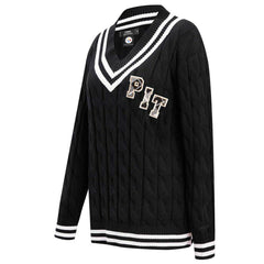 Pittsburgh Steelers Pro Standard Women's Prep V-Neck Pullover Sweater - Black Pullover