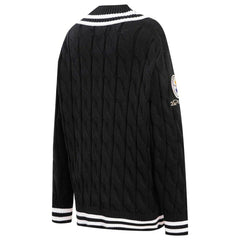 Pittsburgh Steelers Pro Standard Women's Prep V-Neck Pullover Sweater - Black Pullover