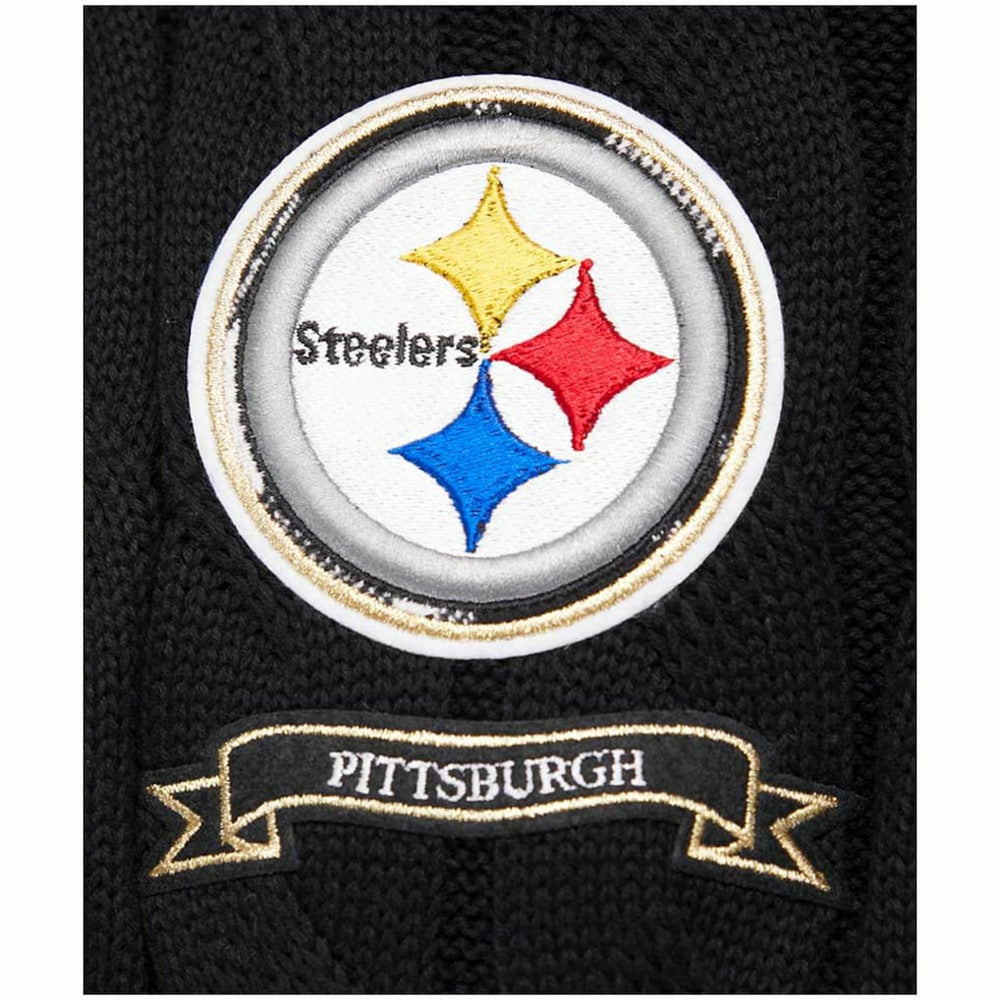 Pittsburgh Steelers Pro Standard Women's Prep V-Neck Pullover Sweater - Black Pullover