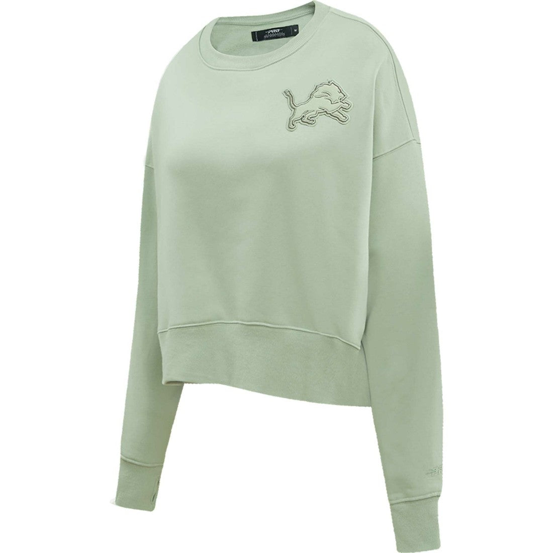 Detroit Lions Pro Standard Women's Oversized Cropped Neutral Pullover Sweatshirt - Light Green Pullover