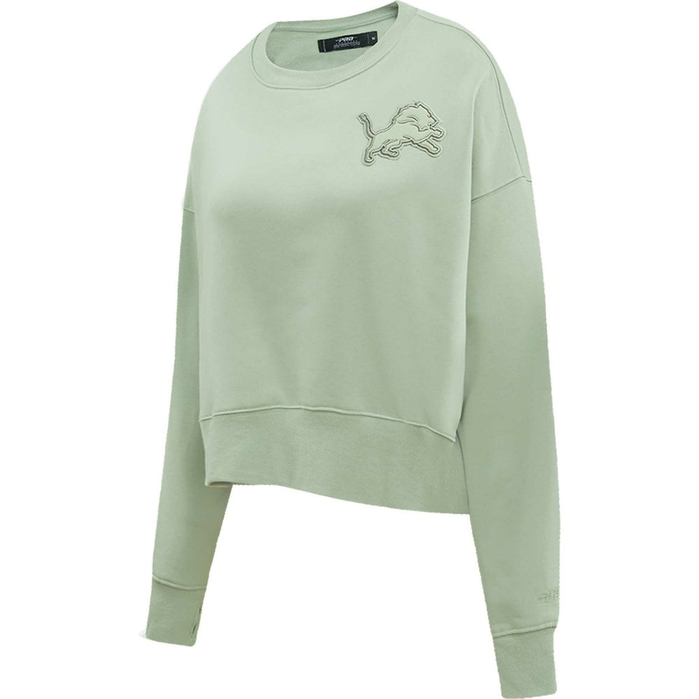 Detroit Lions Pro Standard Women's Oversized Cropped Neutral Pullover Sweatshirt - Light Green Pullover