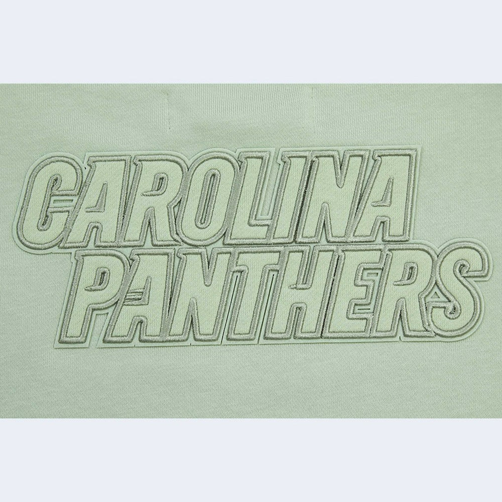 Carolina Panthers Pro Standard Women's Oversized Cropped Neutral Pullover Sweatshirt - Light Green Pullover