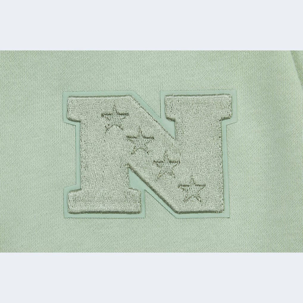 Carolina Panthers Pro Standard Women's Oversized Cropped Neutral Pullover Sweatshirt - Light Green Pullover