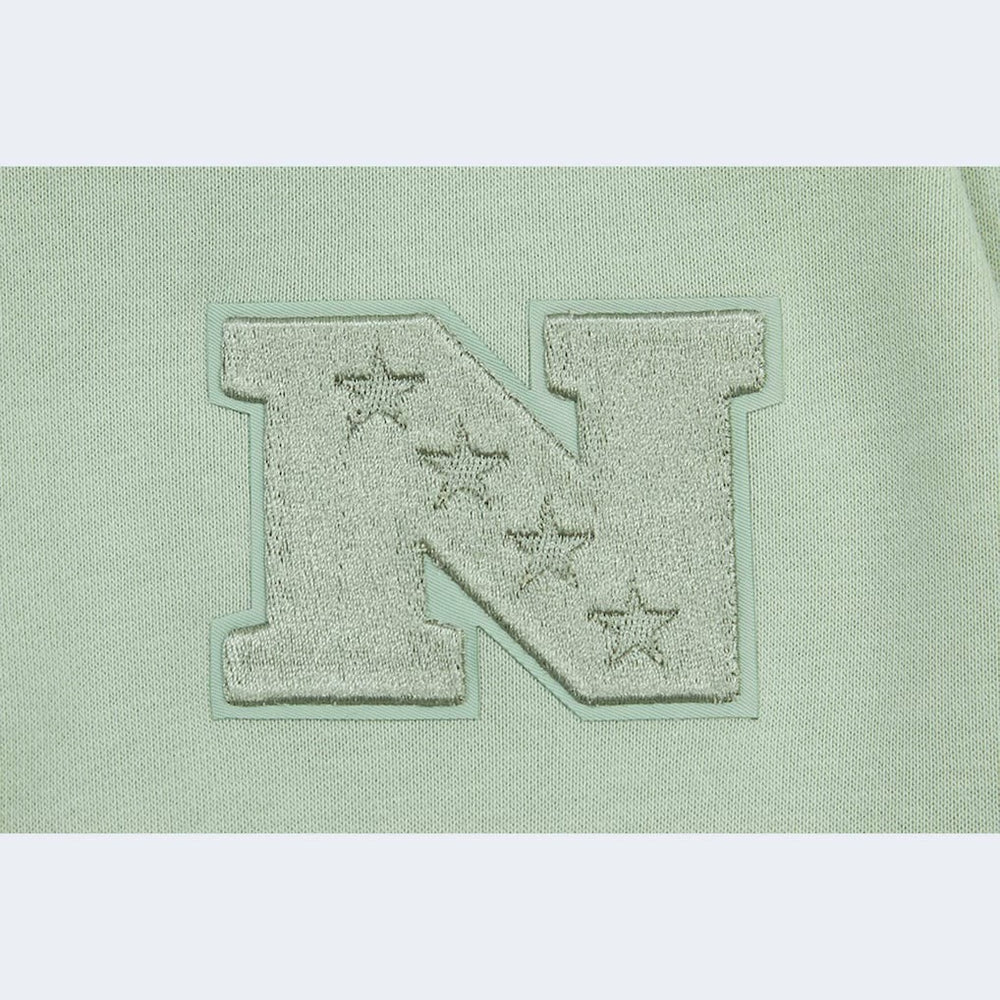 Carolina Panthers Pro Standard Women's Oversized Cropped Neutral Pullover Sweatshirt - Light Green Pullover