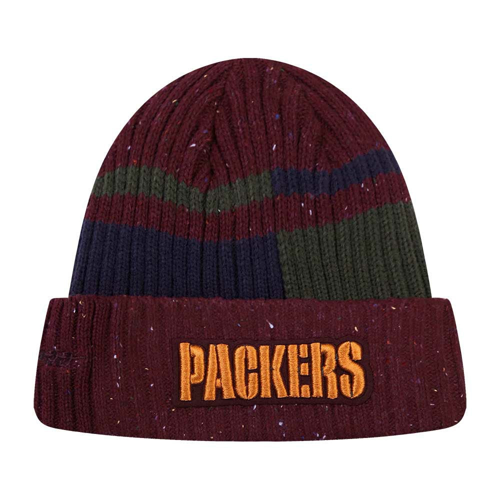 Green Bay Packers Pro Standard Speckled Cuffed Knit Hat - Burgundy Hats
